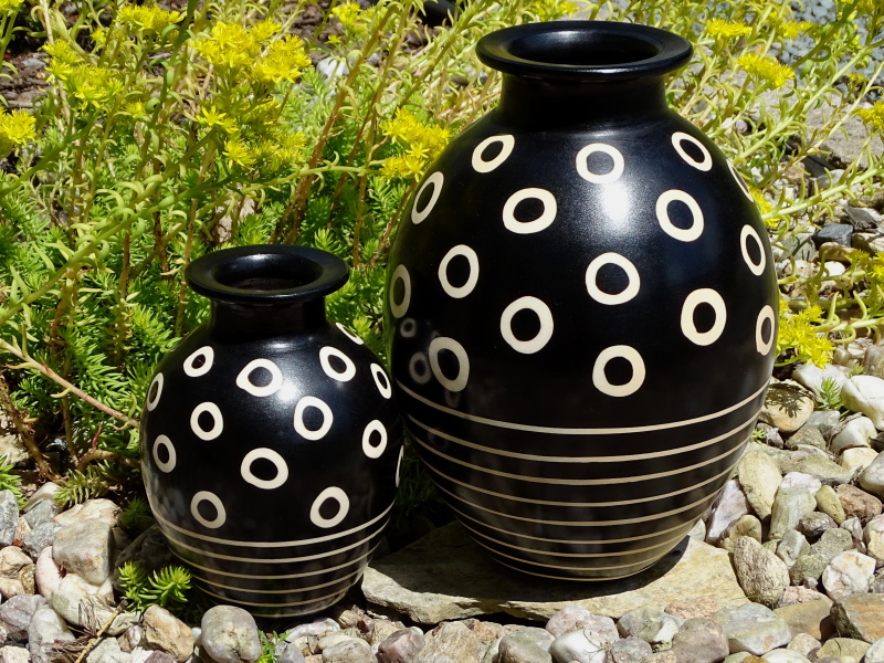 Dekorativní váza velká (kolečka, 25 cm)