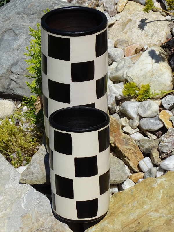 Dekorativní váza velká (šachy, 25 cm)