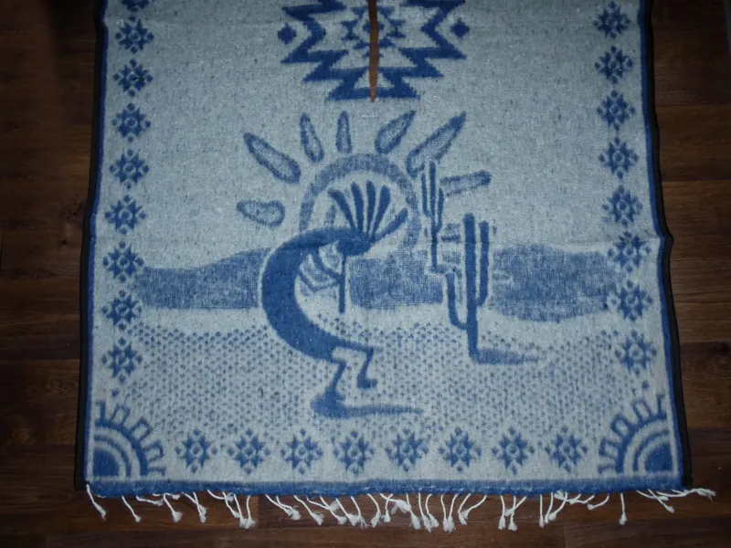 Pončo (Kokopelli, modré)