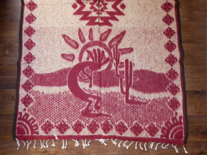 Pončo (Kokopelli, tmavě červené)