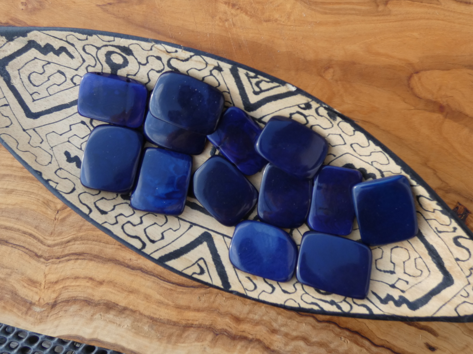 Tagua obdélník (modrý, 2 dírky, bez kresby)