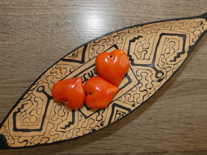 Tagua srdíčko (buclaté, oranžové)