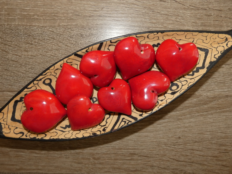 Tagua srdíčko (buclaté, červené)
