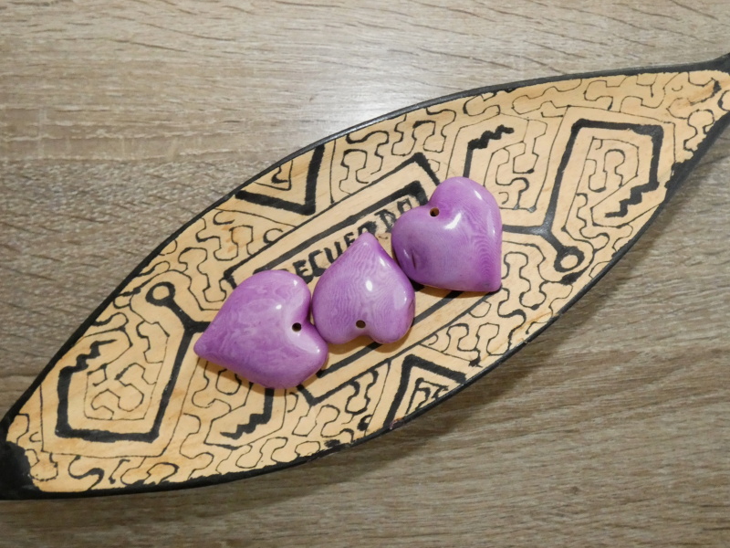 Tagua srdíčko (buclaté, světle fialové)