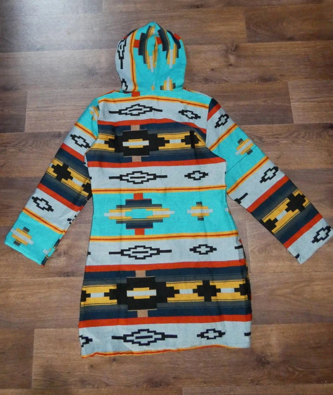 Mikina dlouhá/kabát IV (lamí vlna, Ekvádor, M)