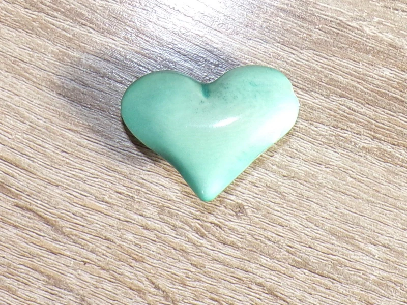 Tagua srdíčko (buclaté, aqua, skrz)