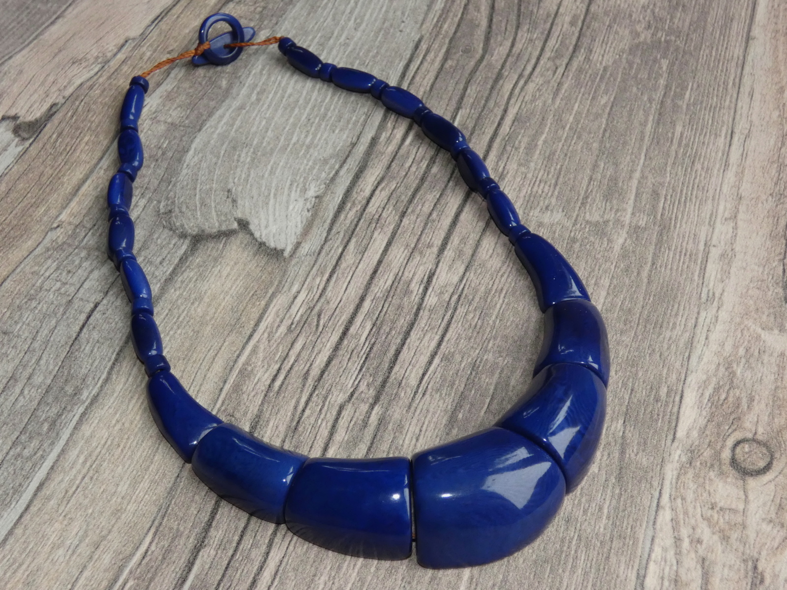Náhrdelník (tagua, modrý)