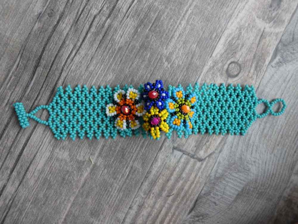 Set kytičky Mexiko (aqua)