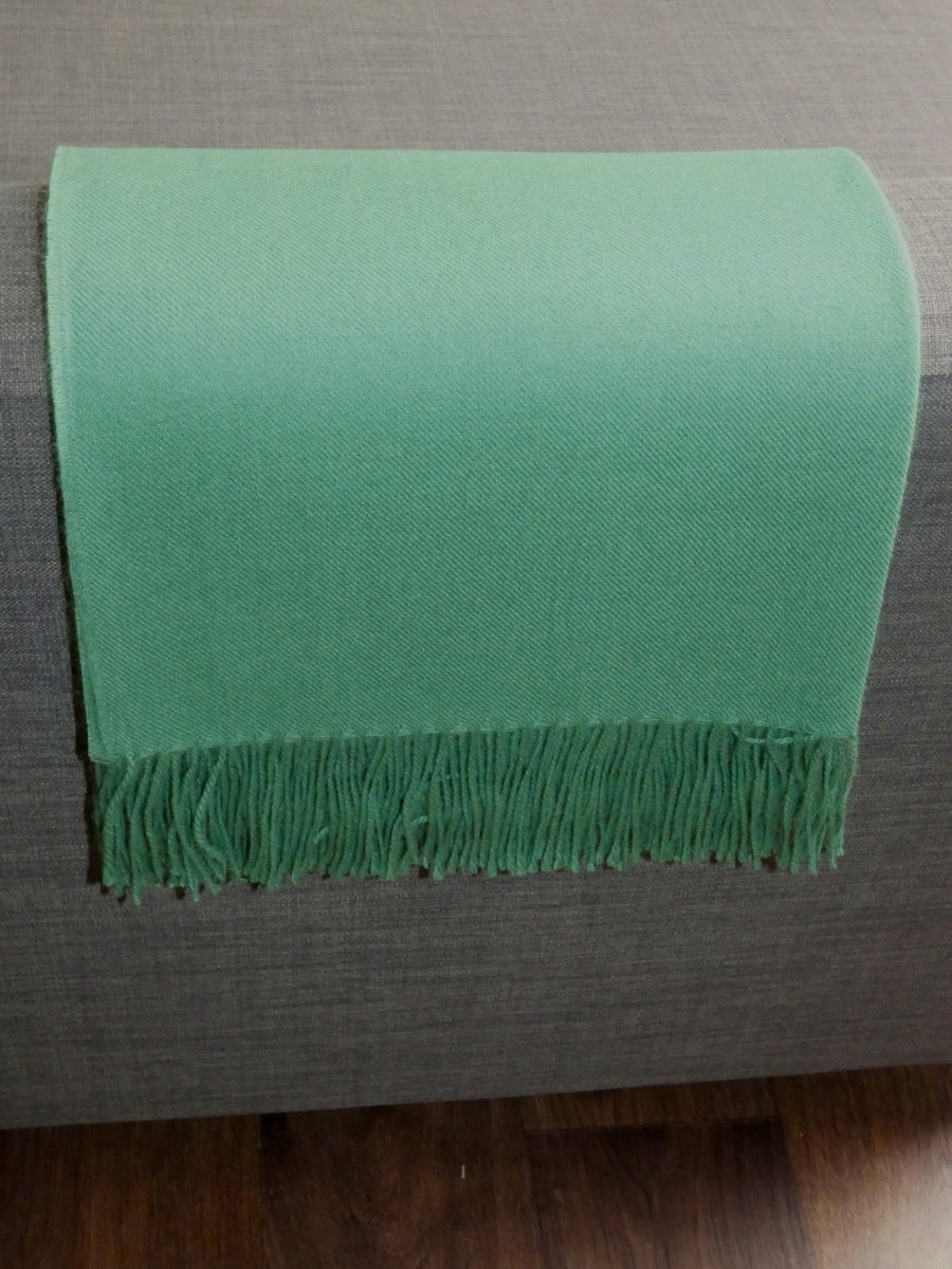 Deka/pléd z lamí vlny (100% baby alpaca, zelená)