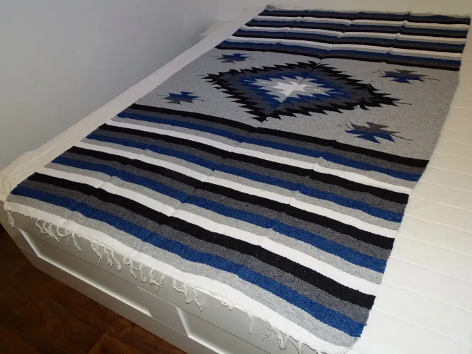 Deka vzor (modrošedá)