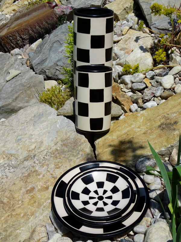 Dekorativní váza velká (šachy, 25 cm)