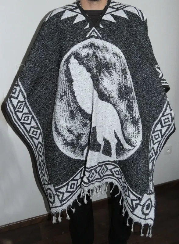 Pončo (Kokopelli, modré)