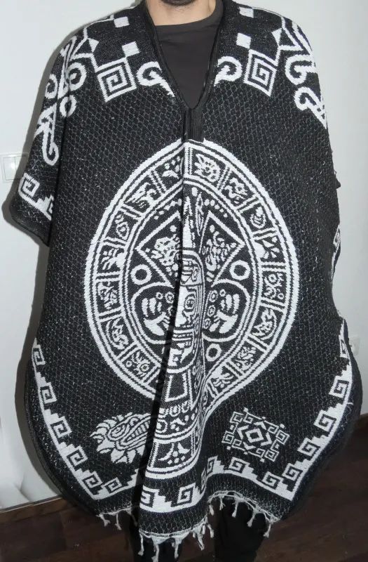 Pončo (Kokopelli, tmavě červené)