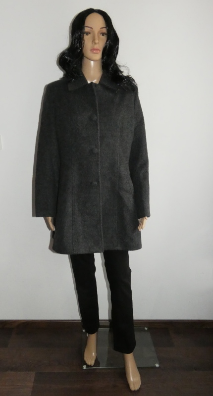 Kabát 100% lamí vlna (šedý, 42)