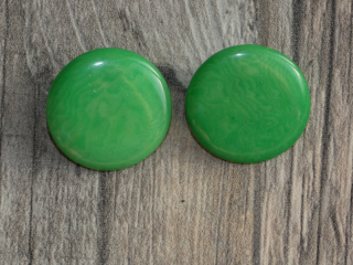 Náušnice tagua (malé, zapichovací, zelené)