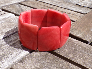 Náramek tagua (lososový)