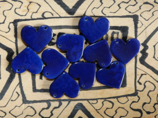Tagua - srdíčko (malinké, modré)