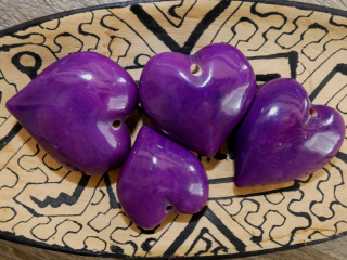 Tagua srdíčko (buclaté, fialové)