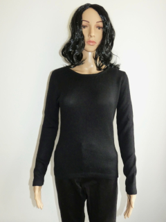 Svetr 100% lamí vlna (černý, S)