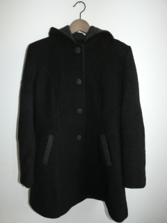 Kabát 100% lamí vlna (černý, 42)