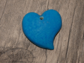 Tagua - srdíčko (designové, tyrkysové)