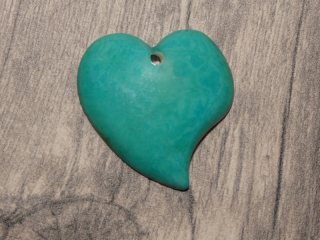 Tagua - srdíčko (designové, aqua)