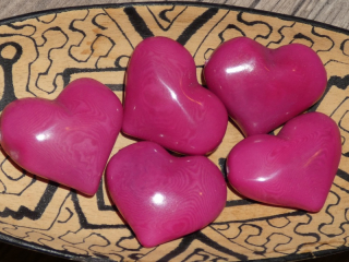 Tagua srdíčko (buclaté, růžové, skrz)