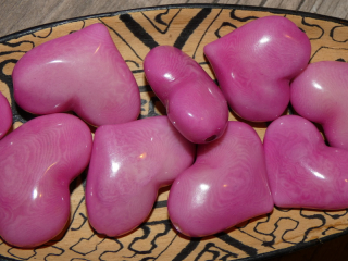 Tagua srdíčko (buclaté, světle růžové, skrz)