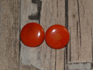 Náušnice tagua (malé, zapichovací, oranžové)