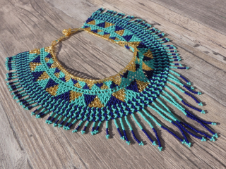 Náhrdelník Guate pharao (modrozelený)