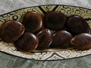 Tagua - placka (hnědá)