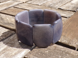 Náramek tagua (šedomodrý)