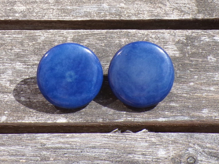 Náušnice tagua (zapichovací, modré)