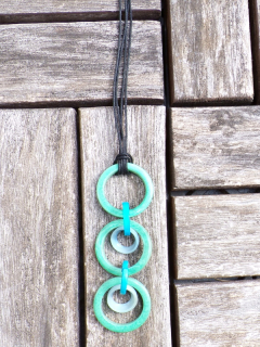 Náhrdelník (kroužky aqua I)