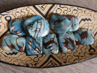 Tagua obdélník (bledě modrý, 2 dírky)