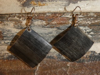 Náušnice roh (tmavý)