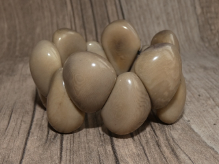 Náramek tagua slzy (šedý)
