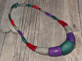 Náhrdelník (tagua, barevný)
