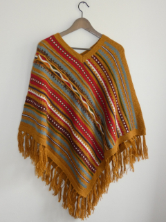 Pončo (50% lamí vlna, barevné I)