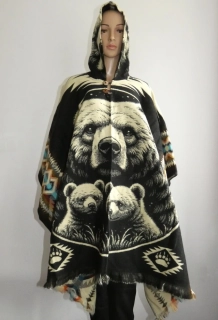 Pončo (lamí vlna, Ekvádor, medvěd I)