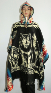 Pončo (lamí vlna, Ekvádor, vlci I)