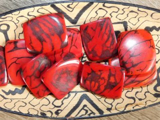 Tagua obdélník (červený I, 2 dírky)