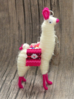 Přívěsek na klíče (lama, bílá I)