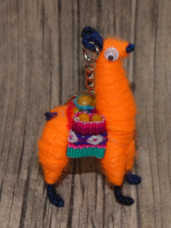 Přívěsek na klíče (lama, oranžová)