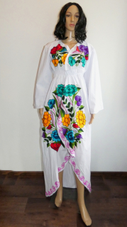 Šaty hodně dlouhé (bílé, M/L)