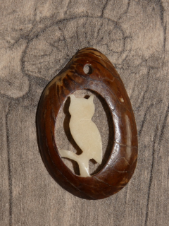 Přívěsek sova I (tagua)
