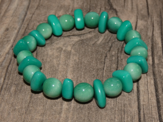 Náramek tagua perličky (aqua)