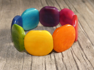Náramek tagua (duhový)