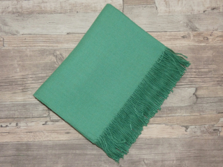 Deka/pléd z lamí vlny (100% baby alpaca, zelená)