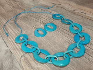Set náhrdelník a náušnice (tagua)